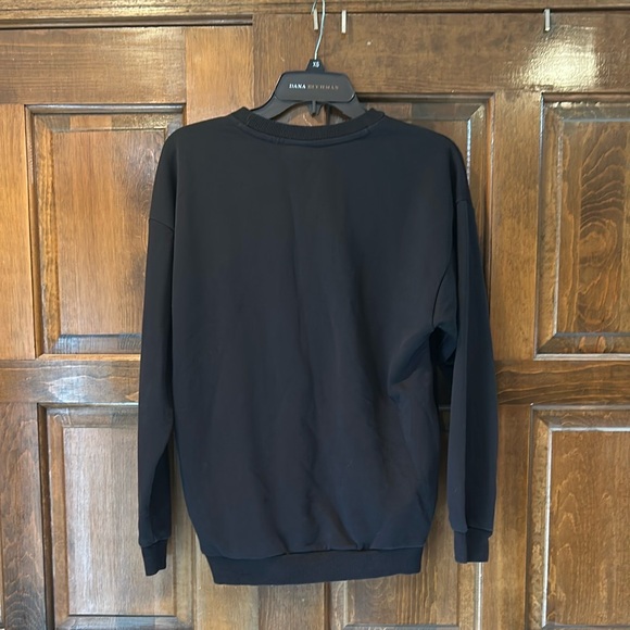 Adidas Original Trefoil Logo Crew Sweatshirt Pullover Size XS Black Top - Picture 2 of 6